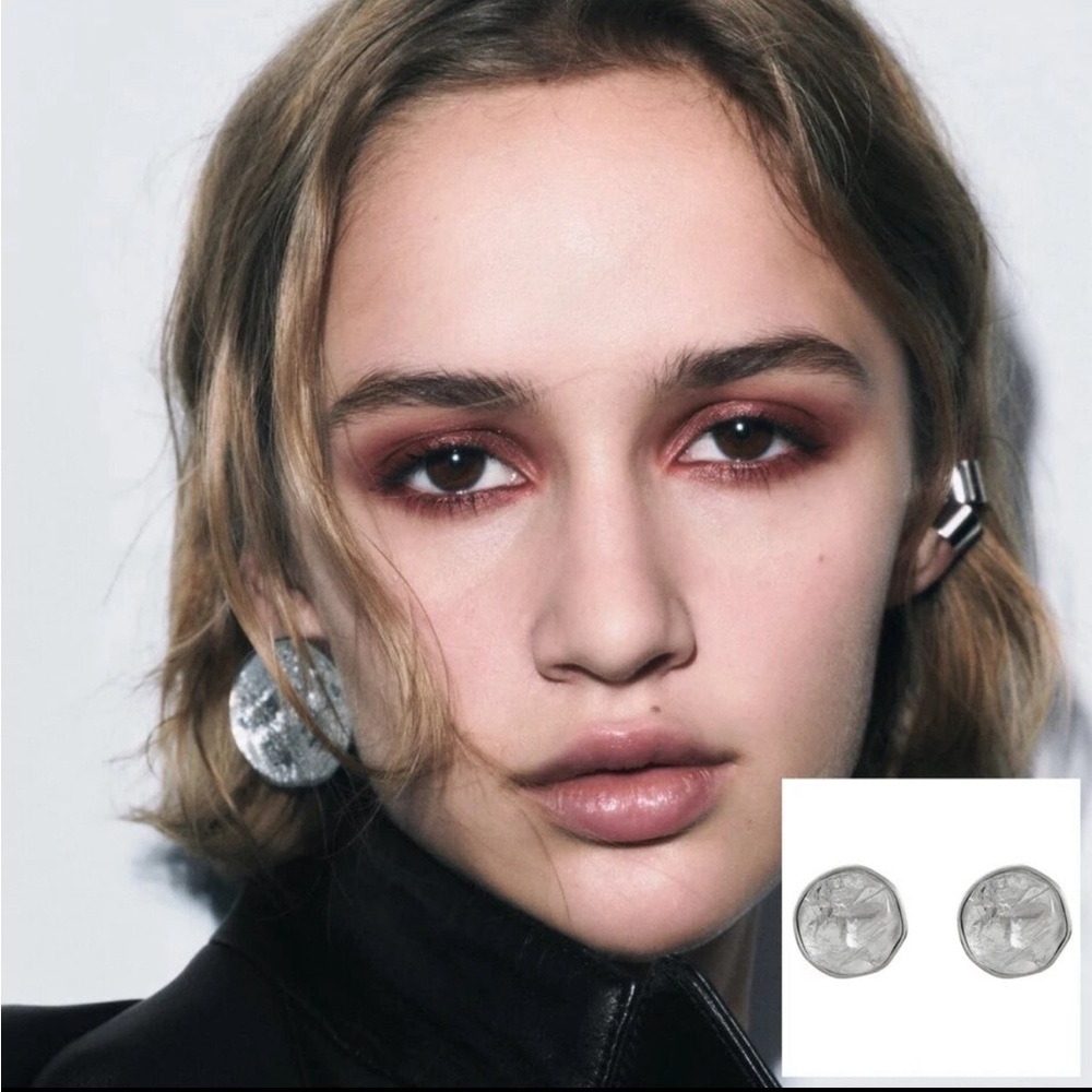 Ice Round Crystal Stud Earrings